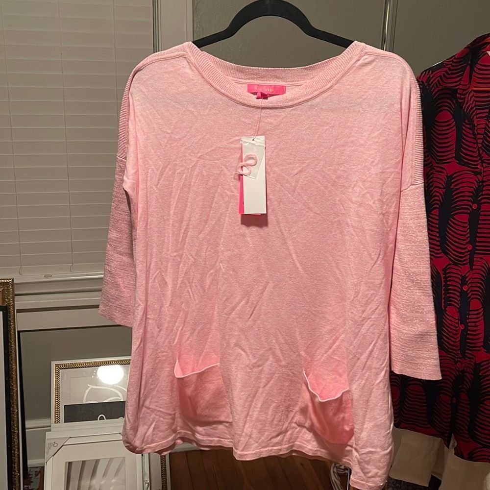 Lilly Pulitzer pink sweater- XS